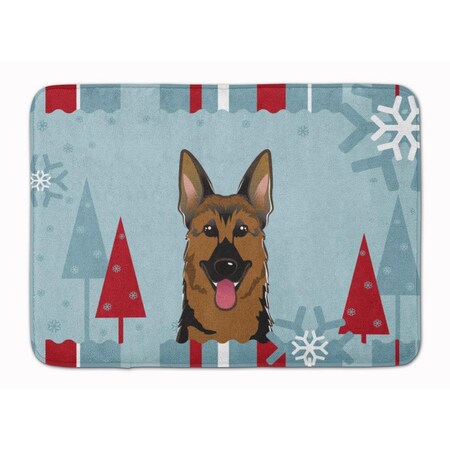 Carolines Treasures Winter Holiday German Shepherd Machine Washable Memory Foam Mat BB1707RUG